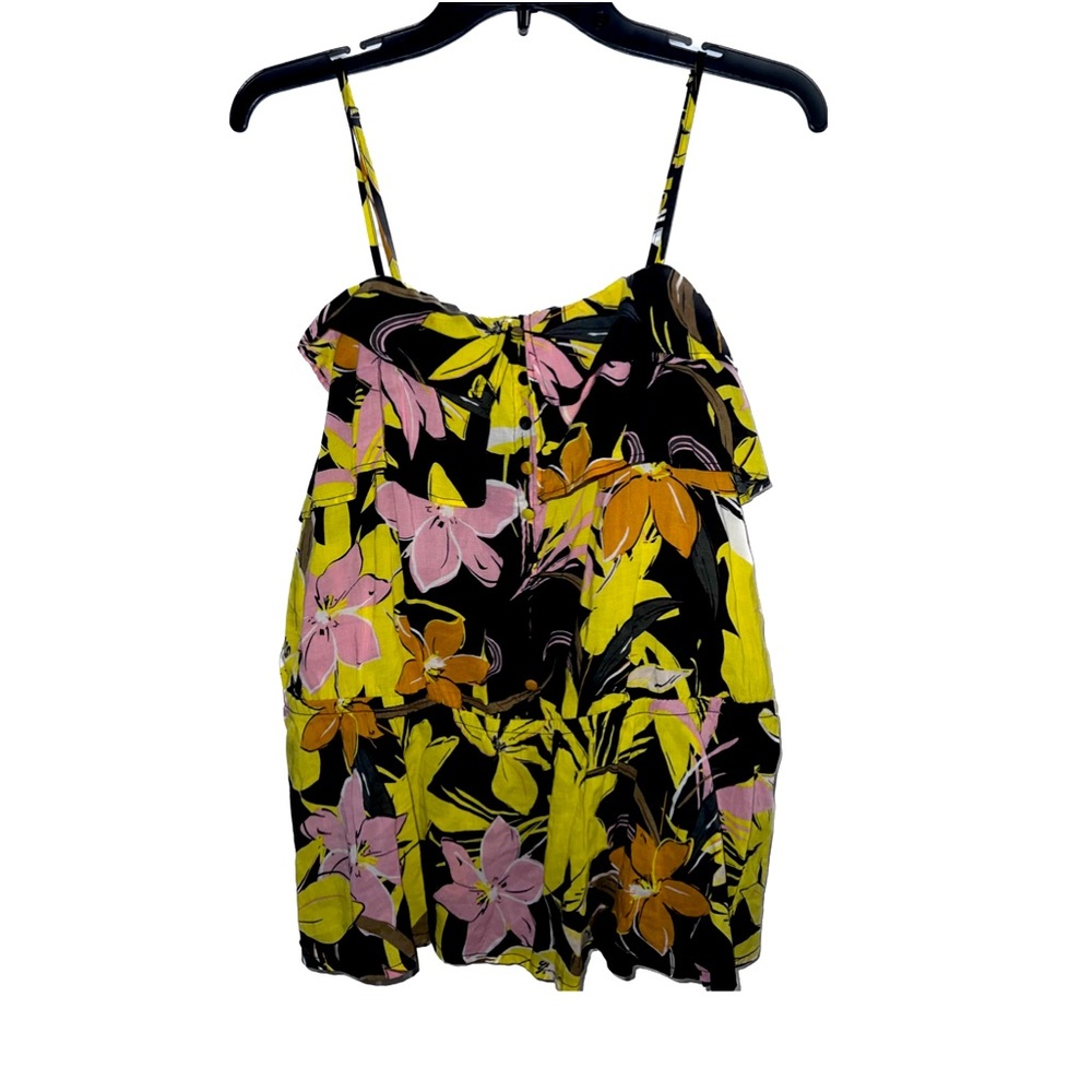 Yellow Floral Pattern Top